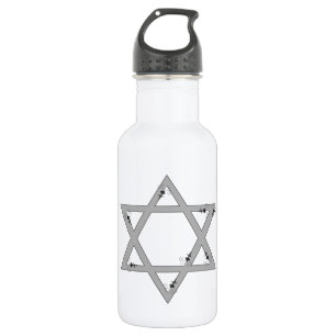 elegant star of david 532 ml water bottle
