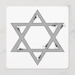 elegant star of david invitation