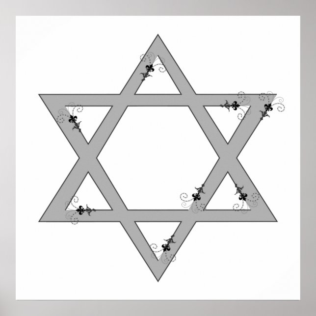elegant star of david poster (Front)