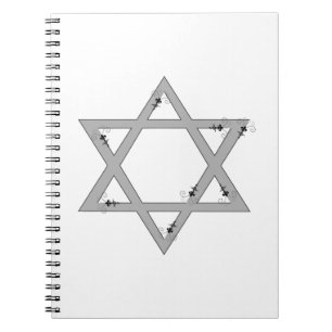 elegant star of david spiral notebook
