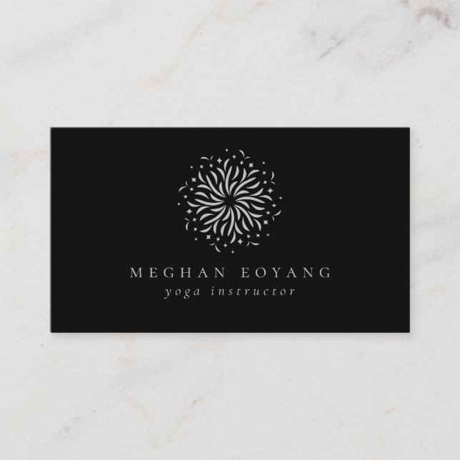 Elegant Starburst Logo Business Card (Front)