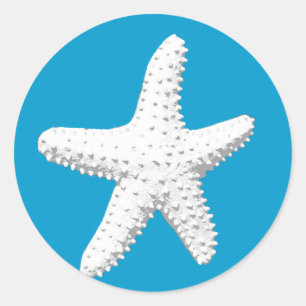 Elegant Starfish Sea Star Classic Round Sticker