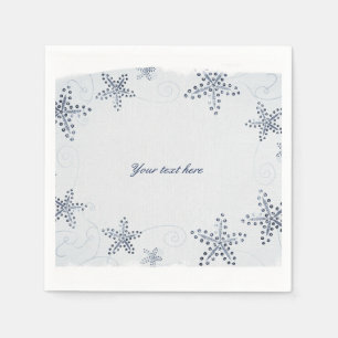 Elegant Starfish & Sequins Blue Beach Party Napkin