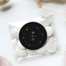 Elegant Starry Monogram Celestial Wedding