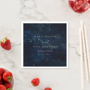 Elegant Starry night Wedding Celestial Wedding Napkin