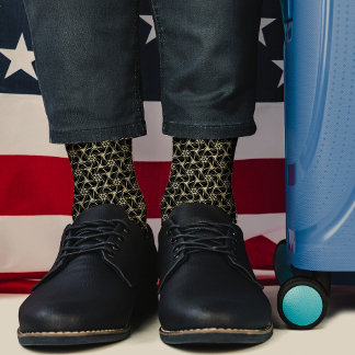 Elegant Starry Pattern Classy Modern Cool Black Socks