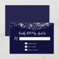 Elegant Stars Navy Blue