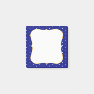Elegant Stars on Royal Blue Post-it Notes