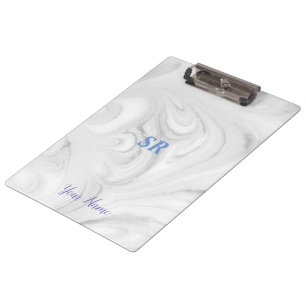 Elegant Stationery Accessory White Marble Clipboard