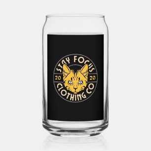 Elegant Stay Focus Motivational Glass Can" 