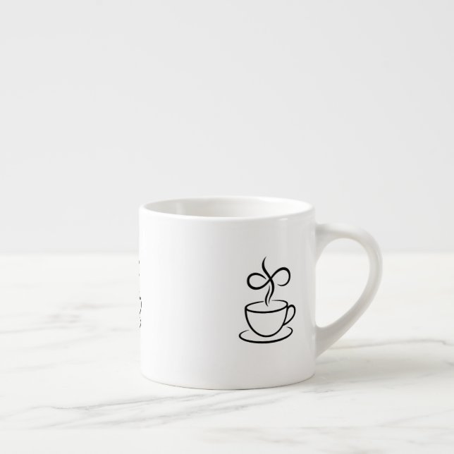 Elegant Steaming Coffee Espresso Cup (Right)