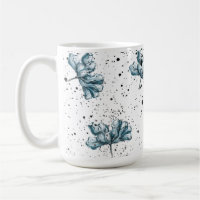 Elegant steel blue Floral design