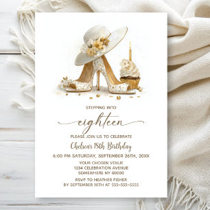 Elegant Stiletto Shoes 18th Birthday Party Invitation