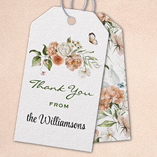 Elegant Still Life Art Floral Thank You Gift Tags