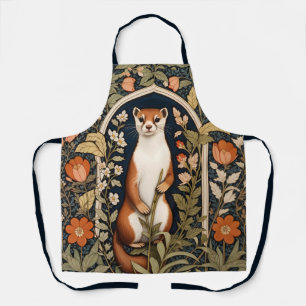 Elegant Stoat William Morris Inspired Floral Apron