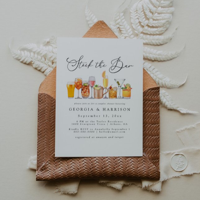 Elegant Stock The Bar Couples Shower Invitation  (Creator Uploaded)