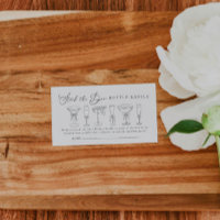 Elegant Stock The Bar Shower Bottle Raffle Ticket