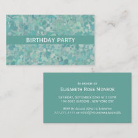 Elegant Stone Dot Birthday Party Ticket