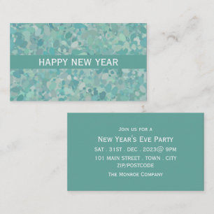 Elegant Stone Dot New Year's Party Invite