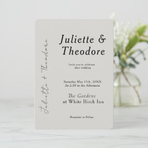 Elegant Stone Wedding Invitation