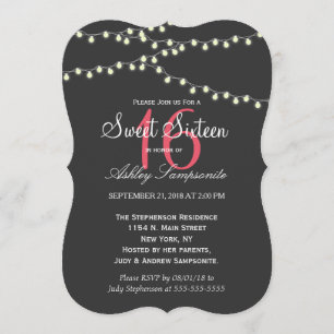 Elegant Strands of Lights Invitation