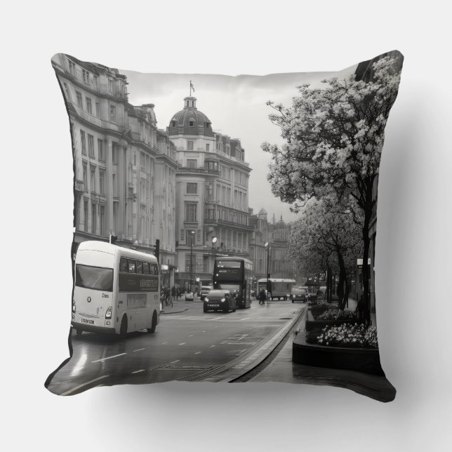 Elegant Street View  Cushion (Front)