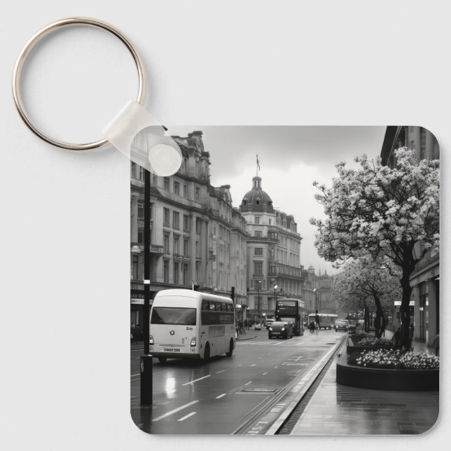 Elegant Street View  Key Ring (Front)