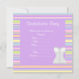 ELEGANT STRIPE BACHELORETTE PARTY INVITATIONS
