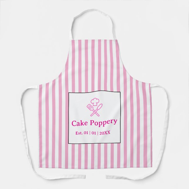 Elegant Striped Apron (Front)