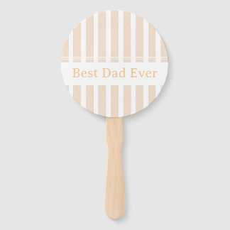 Elegant Striped Best Dad Ever Personalised Hand Fan