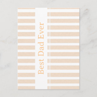 Elegant Striped Best Dad Ever Personalised Invitation Postcard