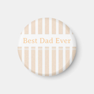 Elegant Striped Best Dad Ever Personalised Magnet