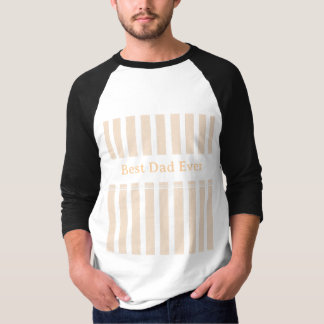 Elegant Striped Best Dad Ever Personalised T-Shirt