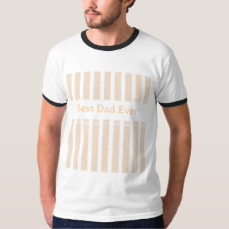 Elegant Striped Best Dad Ever Personalised T-Shirt
