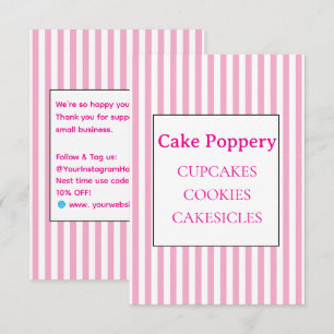 Elegant Striped Enclosure Card