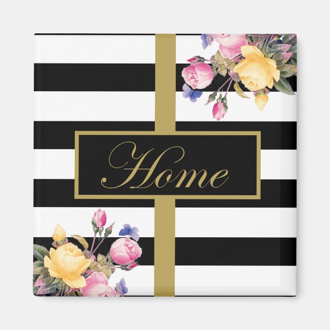 Elegant Striped Magnet (Front)