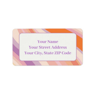 Elegant Striped Pastel Address Labels  