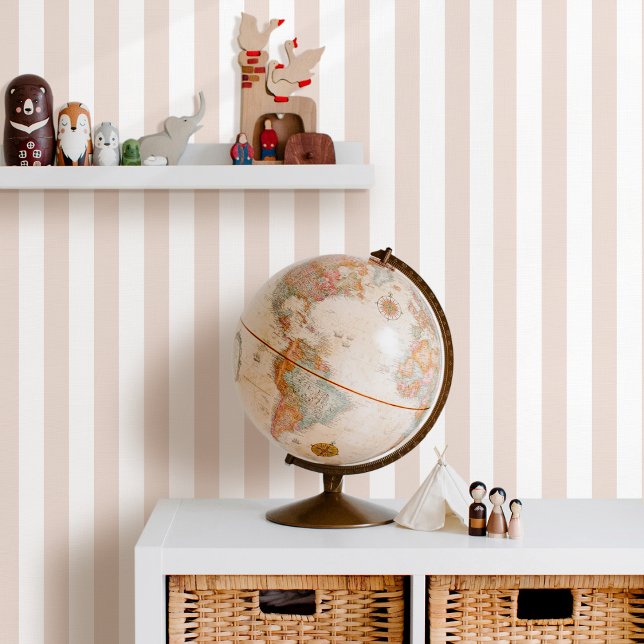Elegant Striped Warm Peach White Wallpaper (Creator Uploaded)
