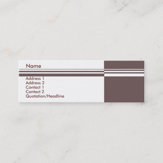 Elegant Stripes Business Card (Front)
