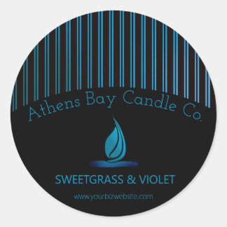 Elegant Stripes Candle Product Label