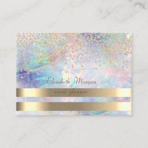 Elegant,Stripes,Diamonds,Opal Business Card