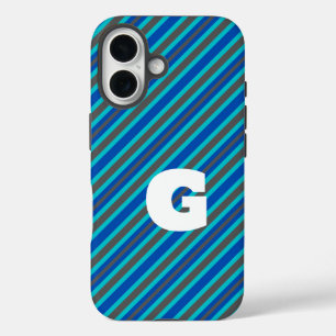  Elegant Stripes Pattern Personalize iPhone 16 Case