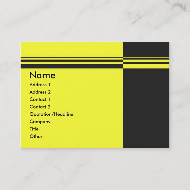 Elegant Stripes Profile Card (Front)