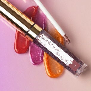 Elegant Stroke Lip Gloss Cosmetic Label