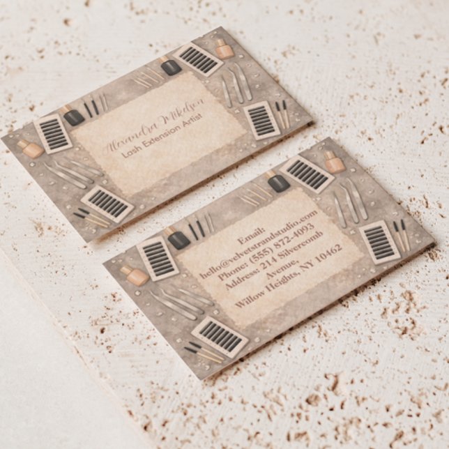 Elegant Studio Lash Artist Business Card (Creator Uploaded)