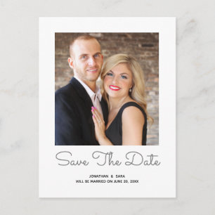 Elegant Style   Photo Save The Date Announcement Postcard