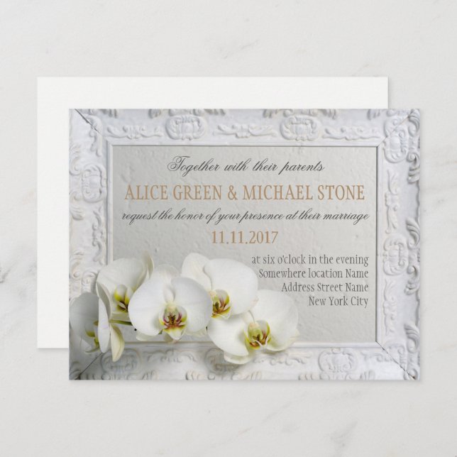 Elegant style wedding invitation (Front/Back)