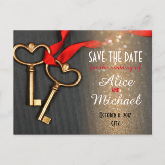 Elegant style wedding Save the date Announcement Postcard