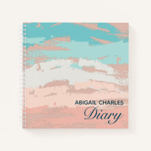 Elegant Stylish Abstract Art Trendy Diary Notebook