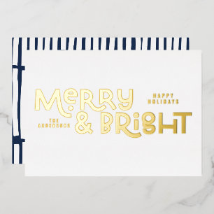 elegant stylish All is bright Christmas Foil Holid